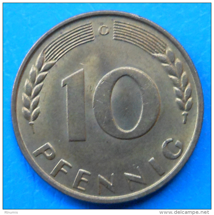 Allemagne Germany Deutschland 10 Pfennig 1950 G Km 108 QUALITE ! - Autres & Non Classés