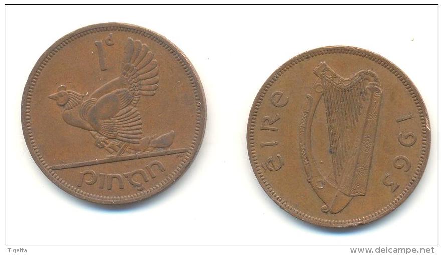 IRLANDA 1 PENNY  ANNO 1963 - Irland