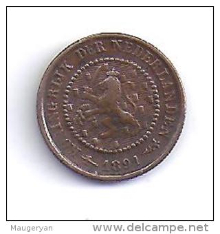 PAYS BAS -  1/2 CENT   1891 - 2.5 Cent