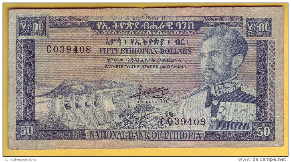 ETHIOPIE - Billet De 50 Dollars. 1966. Pick: 28a. TB+ - Ethiopia