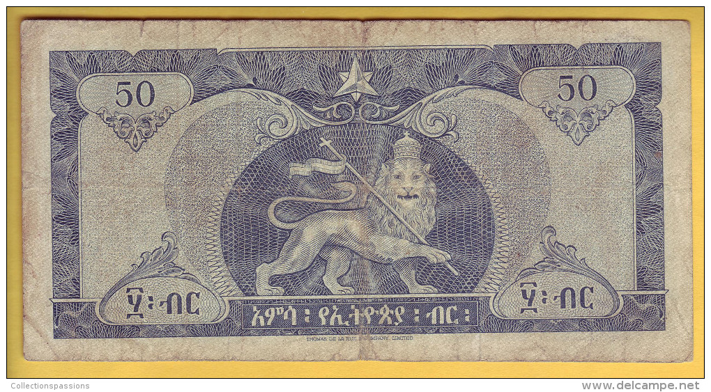 ETHIOPIE - Billet De 50 Dollars. 1966. Pick: 28a. TB+ - Ethiopie