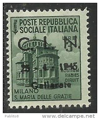 ITALY ITALIA 1945 CLN GALLARATE MONUMENTS DESTROYED OVERPRINTED MONUMENTI DISTRUTTI SOPRASTAMPATO LIRE 3 MNH - Comitato Di Liberazione Nazionale (CLN)