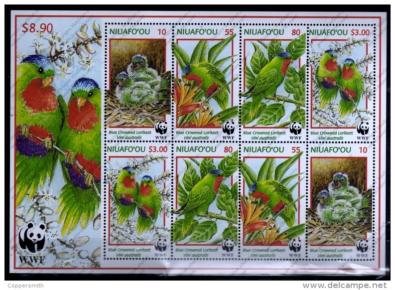 (009) Niuafo'ou  Birds / Oiseaux / Vögel / Vogels / WWF / Sheetlet / Feuillet  ** / Mnh  Michel 326-29 KB - Tonga (1970-...)