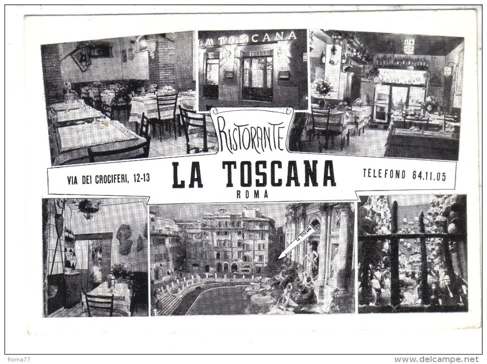 596/500 - ROMA Ristorante La Toscana , Via Dei Crociferi . Nuova - Cafés, Hôtels & Restaurants