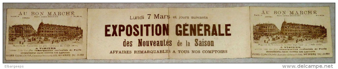 Carte Système /4 Volets - Au Bon Marché -Exposition Universelle 1900- Humoristique "Cochers, Attelage,Militaires" 8 Scan - Publicité