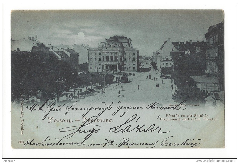 10937 - Pozsony Pressburg Promenade Und Städt.Theater + Cachet Steyr - Slovaquie