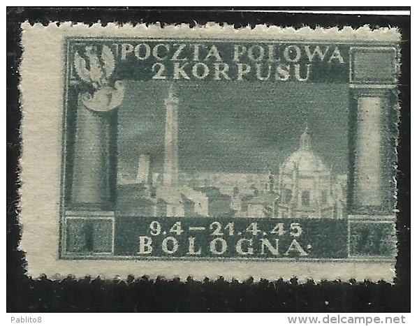 CORPO POLACCO POLISH BODY 1946 VITTORIE POLACCHE IN ITALIA COLORE DIVERSO 1 Z VERDE GREEN MLH - 1946-47 Período Del Corpo Polacco