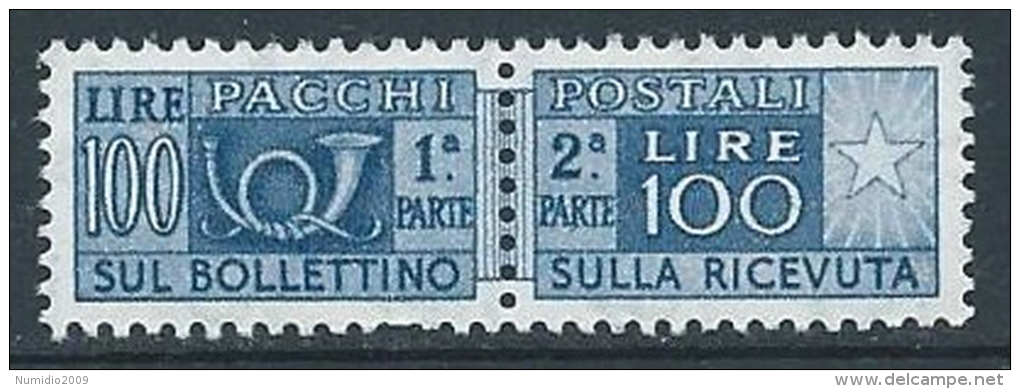 1955-79 ITALIA PACCHI POSTALI STELLE 100 LIRE MNH ** - JU59-3 - Postpaketten