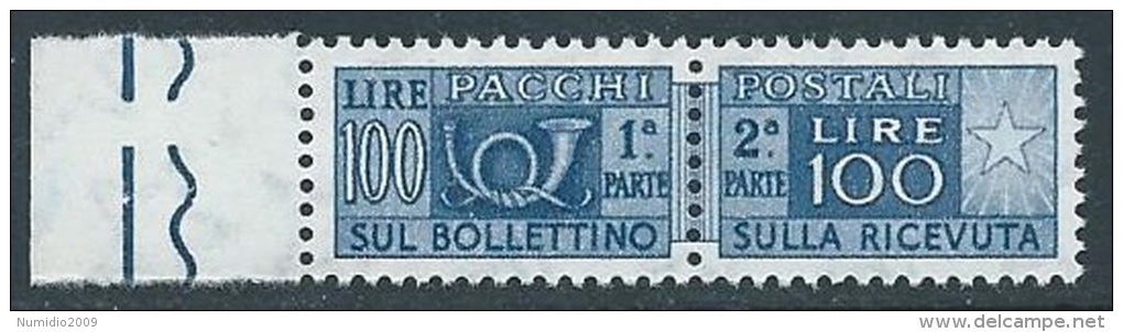 1955-79 ITALIA PACCHI POSTALI STELLE 100 LIRE MNH ** - JU59-7 - Postpaketten