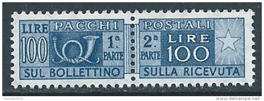 1955-79 ITALIA PACCHI POSTALI STELLE 100 LIRE MNH ** - JU60 - Postpaketten