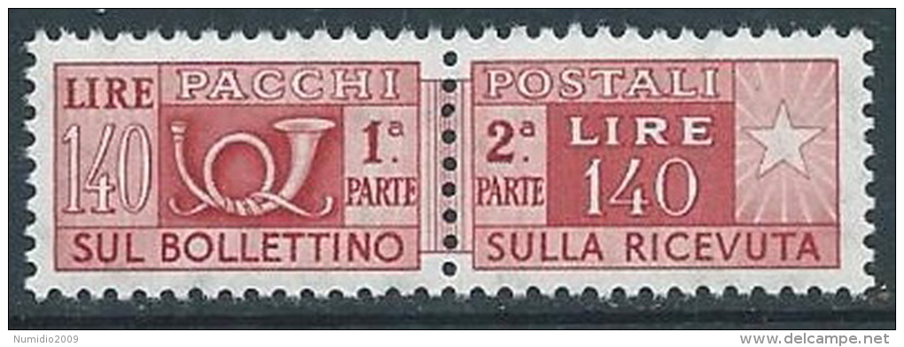 1955-79 ITALIA PACCHI POSTALI STELLE 140 LIRE MNH ** - JU59-2 - Postpaketten