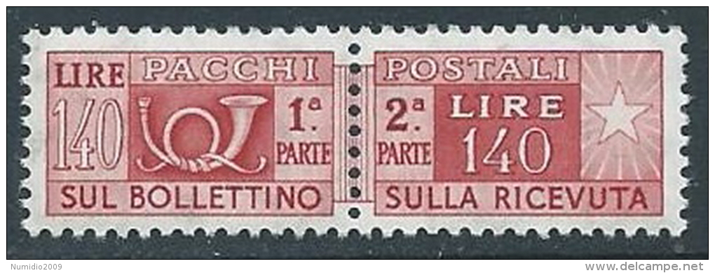 1955-79 ITALIA PACCHI POSTALI STELLE 140 LIRE MNH ** - JU59-7 - Postpaketten
