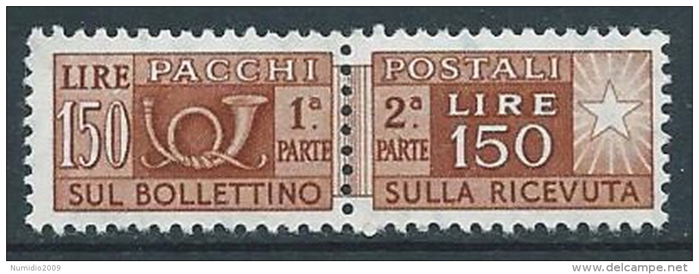 1955-79 ITALIA PACCHI POSTALI STELLE 150 LIRE MNH ** - JU60-8 - Postpaketten