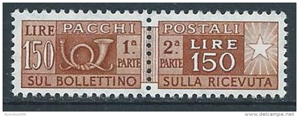 1955-79 ITALIA PACCHI POSTALI STELLE 150 LIRE MNH ** - JU61-9 - Postpaketten