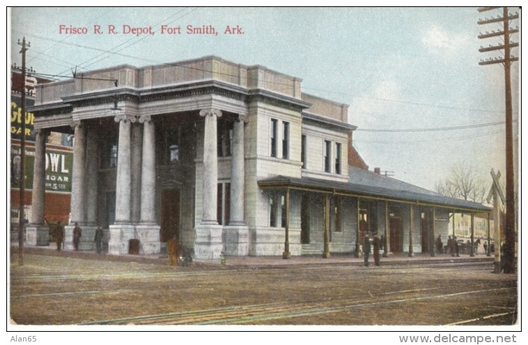 Fort Smith Arkansas, Frisco Railroad Depot Station, C1900s/10s Vintage Postcard - Fort Smith