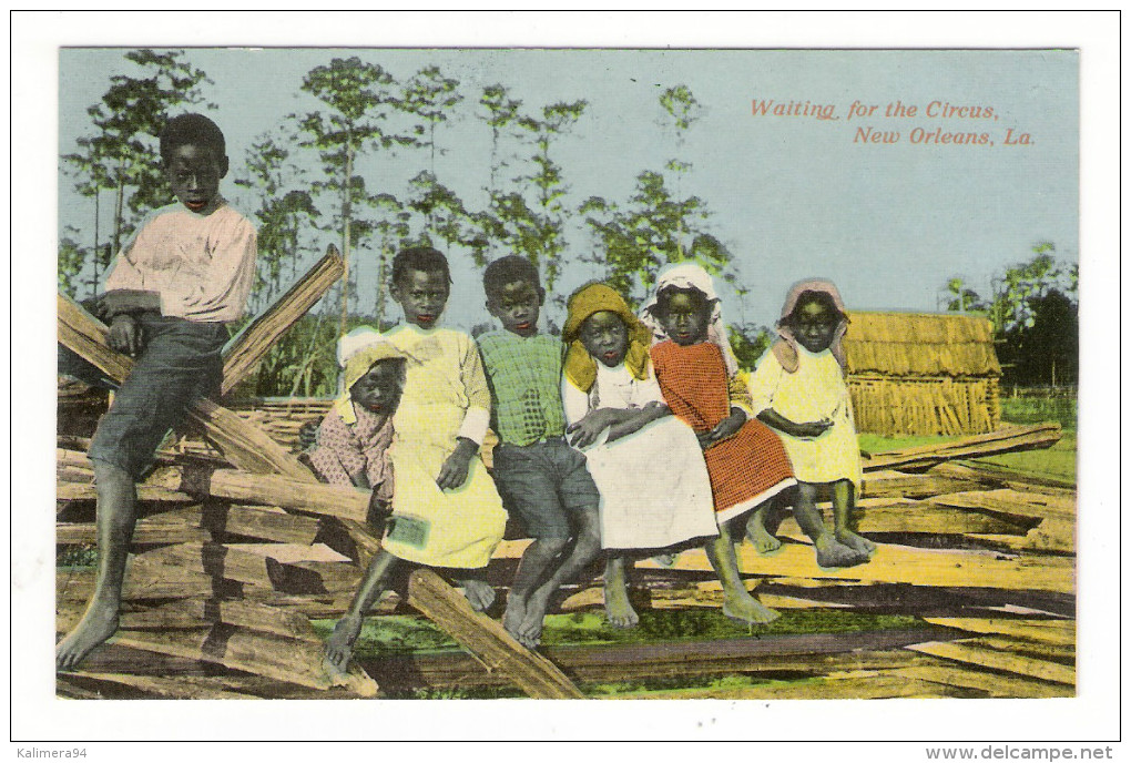 USA  /  LOUISIANA  /  WAITING  FOR  THE  CIRCUS ,  NEW  ORLEANS  ( Enfants, Negroes ) - Autres & Non Classés