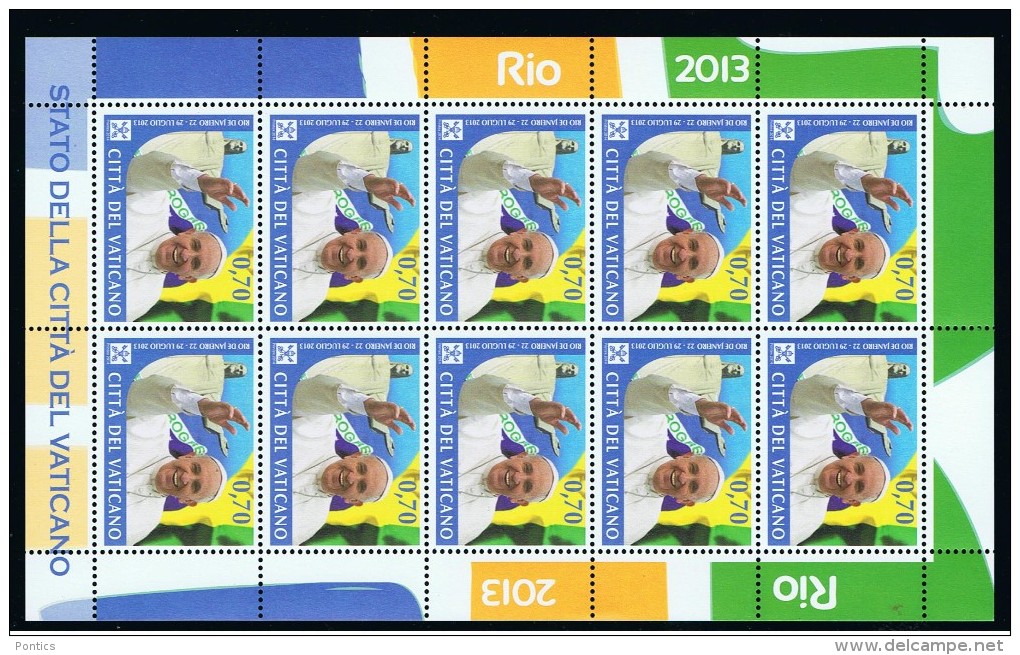 2014 - VATICAN - VATICANO - VATIKAN - D41C - MNH FULL SHEET  60 STAMPS  ** - Nuevos