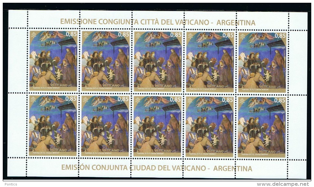 2014 - VATICAN - VATICANO - VATIKAN - D41C - MNH FULL SHEET  60 STAMPS  ** - Nuevos