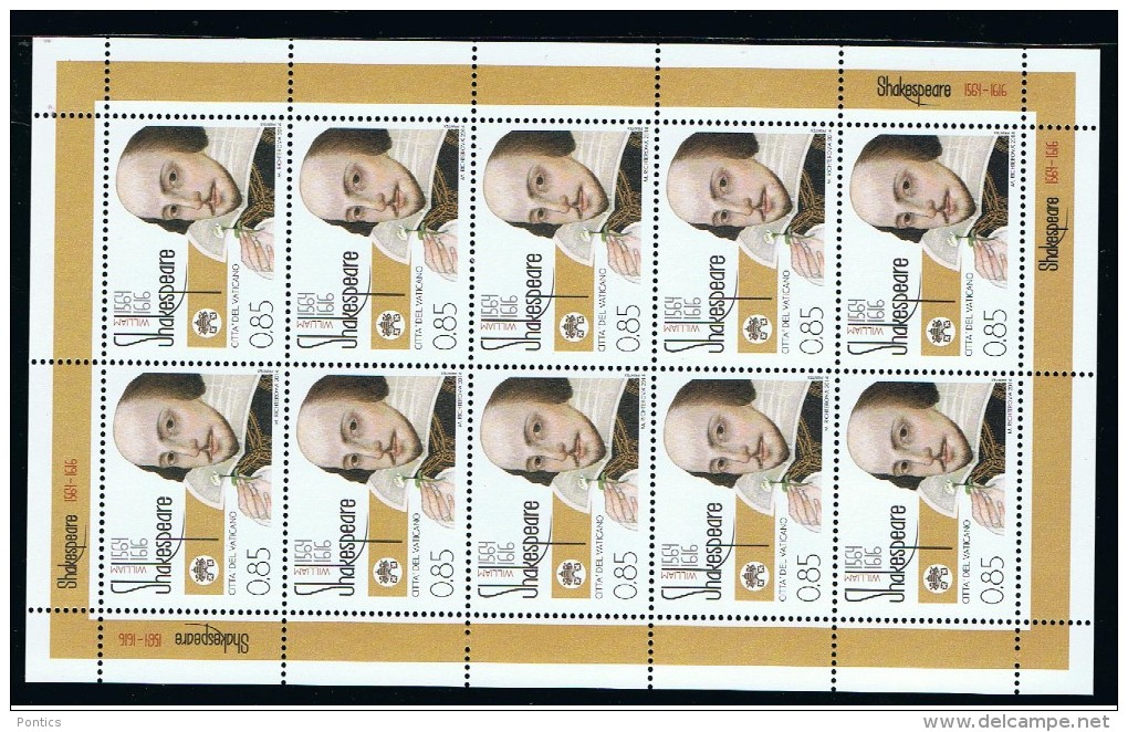 2014 - VATICAN - VATICANO - VATIKAN - D41C - MNH FULL SHEET  60 STAMPS  ** - Nuevos