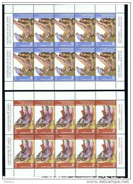 2014 - VATICAN - VATICANO - VATIKAN - D41C - MNH FULL SHEET  60 STAMPS  ** - Nuevos