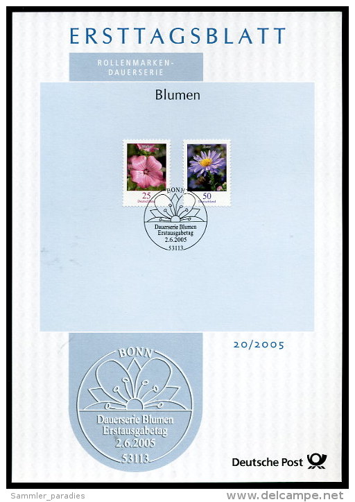 BRD - 2005 ETB 20/2005 - Michel 2462 / 2463 - 25-60C  Blumen, Malve, Aster - Other & Unclassified