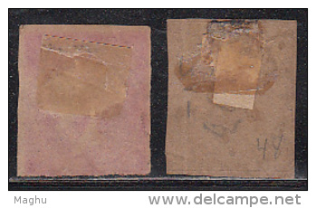 2 Greece Stamps Used 1861, Imperf., As Scan - Used Stamps