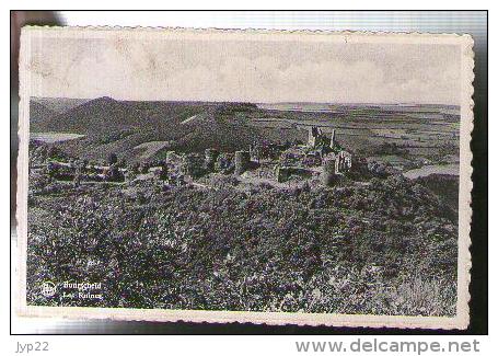 Jolie CP Ancienne Ciselée Luxembourg Bourscheid Les Ruines - Ed Nels ? Schaack - CAD Redingen 6-09-1945 Pour Paris - Bourscheid