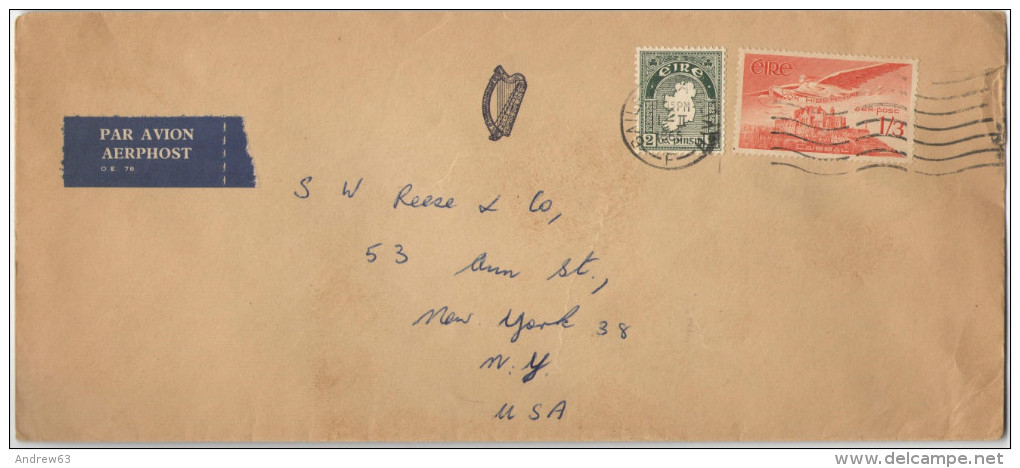 IRLANDA - IRLANDE - Ireland - EIRE - 1965 - Air Mail - Viaggiata Per New York, USA - Storia Postale