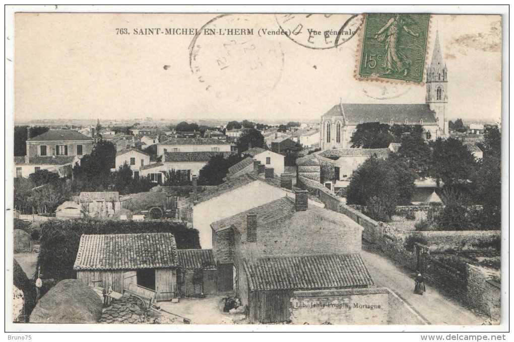 85 - SAINT-MICHEL-EN-L'HERM - Vue Générale - JP 763 - 1921 - Saint Michel En L'Herm