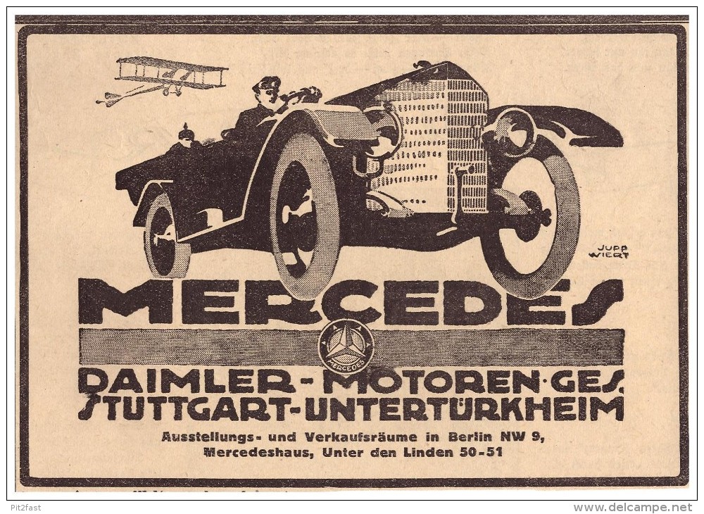 Original Werbung - 1918 - Mercedes , Daimler In Stuttgart - Untertürkheim , Karosserie , Automobile !!! - KFZ