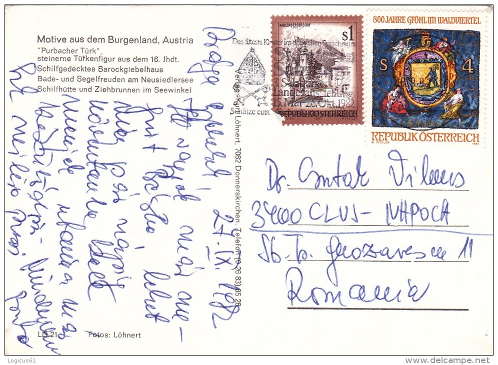 Attractions In Romantic Burgerland,Postcard For Collections,Very Sahape Good.Austria. - Andere & Zonder Classificatie