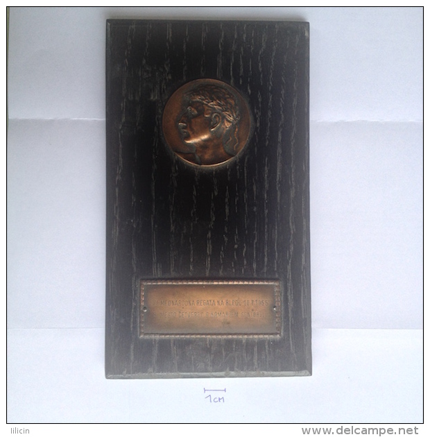 Medal / Plaque (Plakette) PL000009 - 6th International Rowing Regatta Yugoslavia Slovenia Bled 1965-07-10 3rd Place - Roeisport