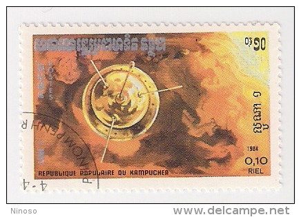 REPUBBLICA KAMPUCHEA 1984 SPAZIO USATO - Kampuchea