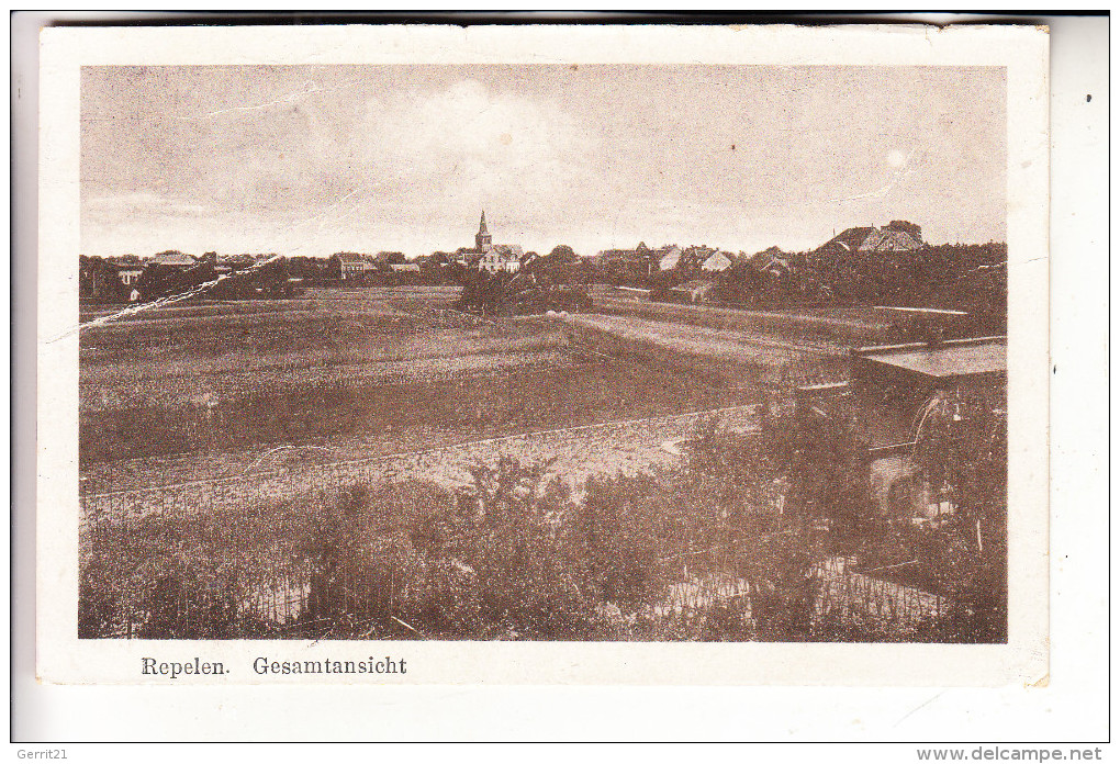 4130 MOERS - REPELEN, Gesamtansicht, 1920, Druckstelle - Moers