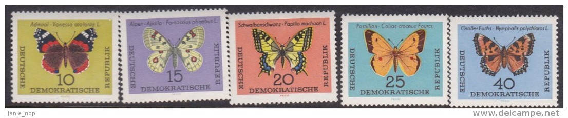 German Democratic Republic 1980 Butterflies MNH - Unused Stamps