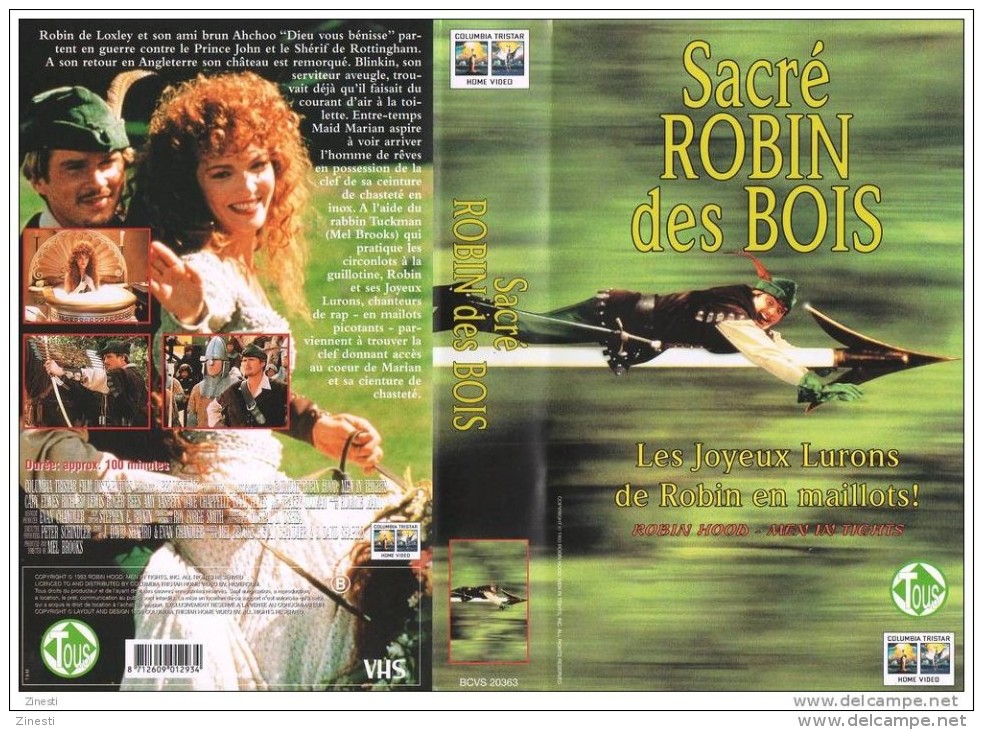 SACRE ROBIN DES BOIS / LES JOYEUX LURONS DE ROBIN EN MAILLOTS! / 100 MINUTES / COLUMBIA TRSITAR HOME VIDEO 1996 - Enfants & Famille