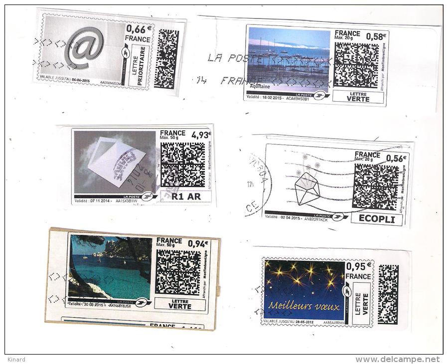 6   VIGNETTES  ILLUSTREES.  6 AFFRANCHISSEMENTS DIFFERENTS..  6 THEMES DIFFERENTS..6 TARIFS DIFFERENTS.. - 2010-... Illustrated Franking Labels