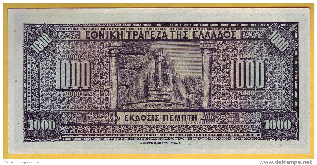 GRECE - Billet De 1000 Drachmai. 4-11-1926. Pick: 100b. NEUF - Grèce