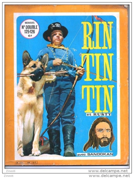 RINTINTIN ET RUSTY : AVEC SANDOKAN - MENSUEL N° DOUBLE 125-126 Ef - 1980 - Rintintin