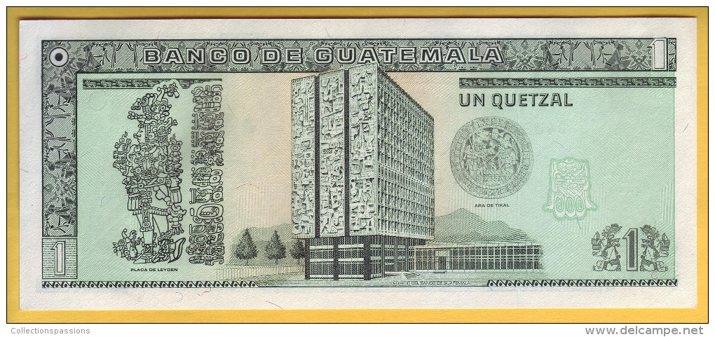 GUATEMALA - Billet De 1 Quetzal. 6-03-1991. Pick: 73. NEUF - Guatemala