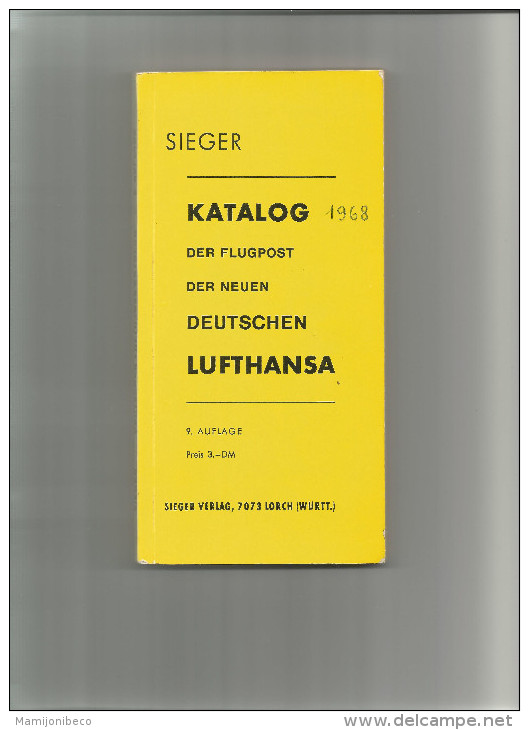 SIEGER KATALOG DES FLUGPOST DER NEUEN DEUTSCHEN LUFTHANSA  1955-1967 - Alemania