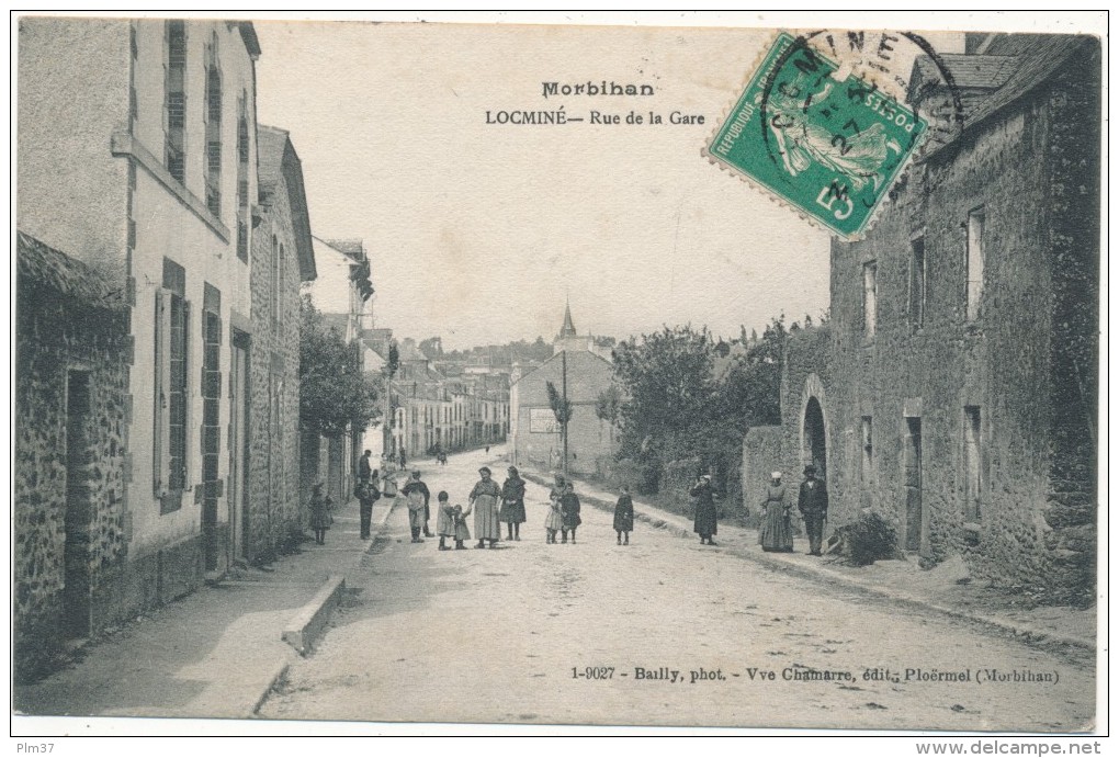 LOCMINE - Rue De La Gare - Carte En L'état - Locmine