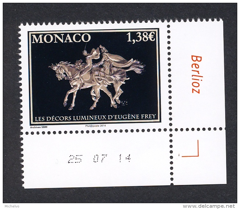Monaco 2014 -  Yv N° 2942 ** - 150e ANNIVERSAIRE DE LA NAISSANCE D´EUGENE FREY  (coin Daté) - Nuovi
