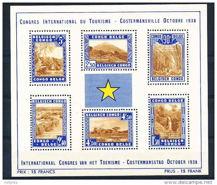 Belgian Congo - Block 2 - BL2 - Tourism - 1938 - MH - Blocks & Sheetlets