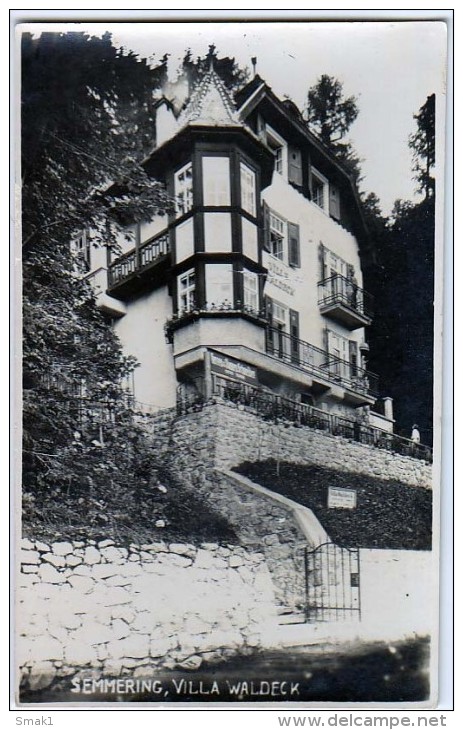 AK SEMMERING VILLA WALDECK ALTE POSTKARTE FOTOGRAFIE - Neunkirchen