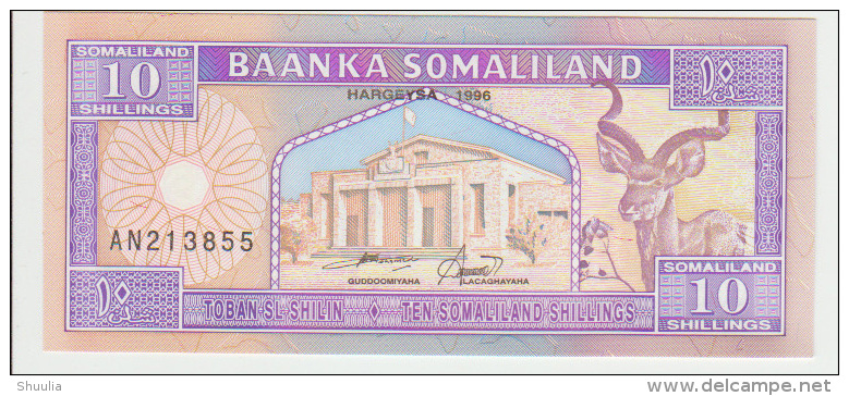 Somaliland 10 Shillings 1996 Pick 2 UNC - Somalia