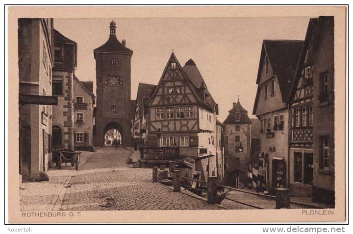 ROTHENBURG Ob Der TAUBER, 6 Cartes Postales: Weisser Turm, Rödergasse, Plönlein, Stöberleinsturm, Siebersturm, Wehrgang - Ansbach