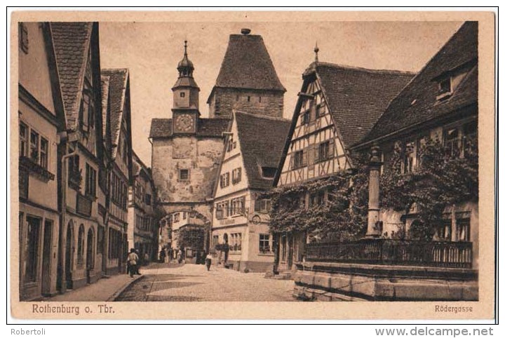 ROTHENBURG Ob Der TAUBER, 6 Cartes Postales: Weisser Turm, Rödergasse, Plönlein, Stöberleinsturm, Siebersturm, Wehrgang - Ansbach