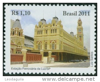 BRAZIL #3167 -  TRAIN STATION OF  LUZ   -   2011 MINT - Unused Stamps