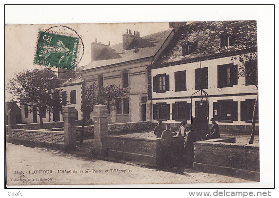 Plonéour - L'Hotel De Ville, Postes Et Télégraphes - Autres & Non Classés